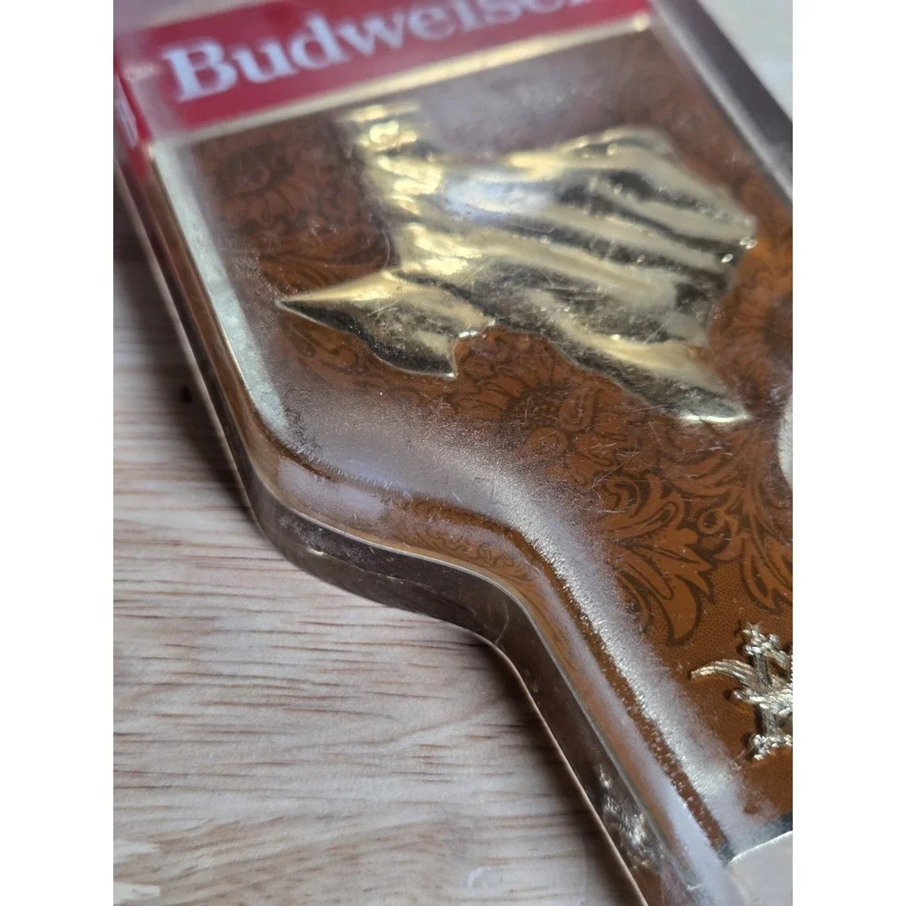 Vintage Budweiser Texas State Lucite Acrylic Beer Tap Handle Gold Western
